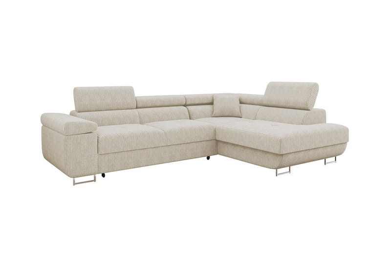 4-seters Hjørnesovesofa Kintore - Beige - Møbler - Sofaer - Sovesofaer - Langsgående sovesofa
