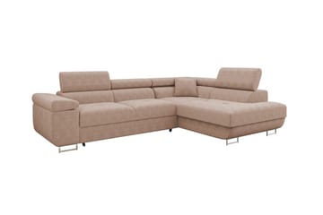 4-seters Hjørnesovesofa Kintore - Beige - Møbler - Sofaer - Sovesofaer - Langsgående sovesofa