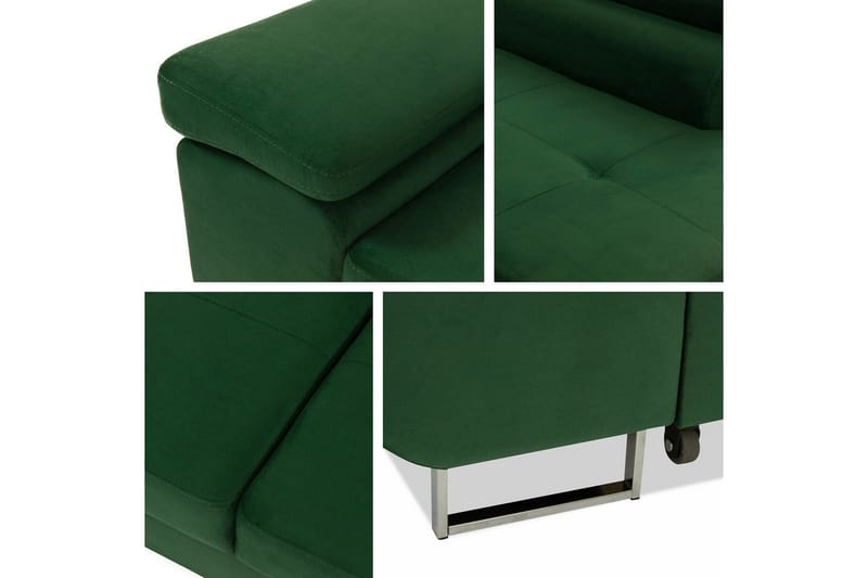 4-seters Hjørnesovesofa Kintore - Beige/Rosa - Møbler - Sofaer - Sovesofaer - Langsgående sovesofa