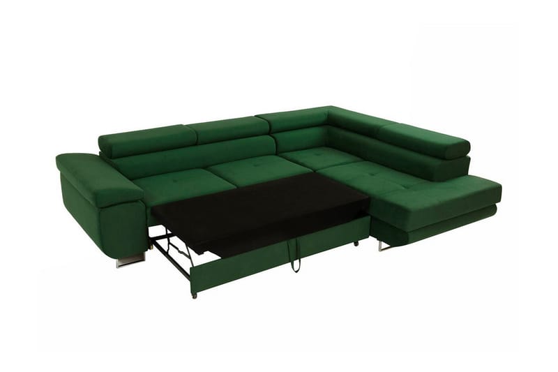 4-seters Hjørnesovesofa Kintore - Beige/Rosa - Møbler - Sofaer - Sovesofaer - Langsgående sovesofa