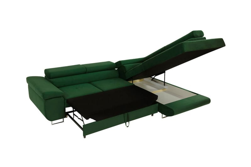 4-seters Hjørnesovesofa Kintore - Beige/Rosa - Møbler - Sofaer - Sovesofaer - Langsgående sovesofa