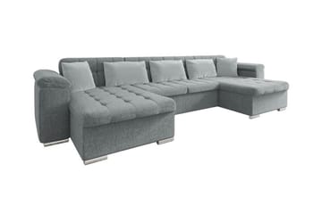 4-seters Hjørnesovesofa Kintore - Lysegrå - Møbler - Sofaer - Sovesofaer - Hjørnesovesofa