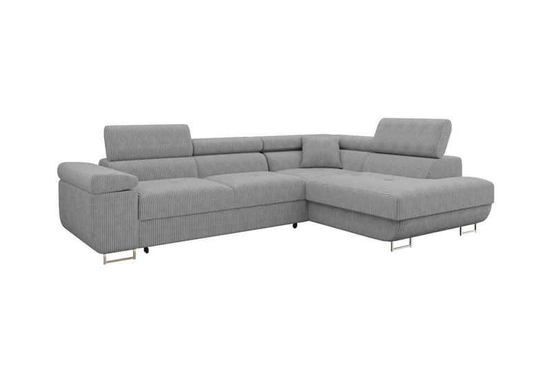 4-seters Hjørnesovesofa Kintore - Lysegrå - Møbler - Sofaer - Sovesofaer - Langsgående sovesofa