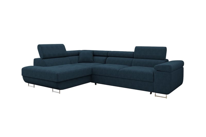 4-seters Hjørnesovesofa Kintore - Mørkeblå - Møbler - Sofaer - Sovesofaer - Langsgående sovesofa