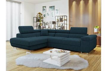 4-seters Hjørnesovesofa Kintore - Mørkeblå - Møbler - Sofaer - Sovesofaer - Langsgående sovesofa