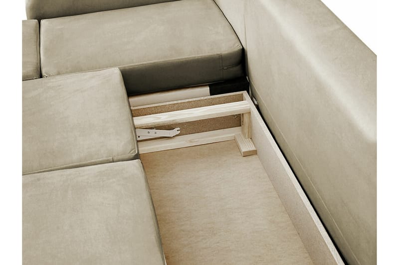 4-seters Hjørnesovesofa Knocklong - Beige - Hjørnesovesofa