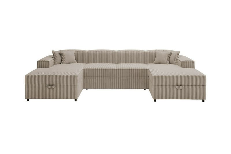 4-seters Hjørnesovesofa Knocklong - Beige - Hjørnesovesofa