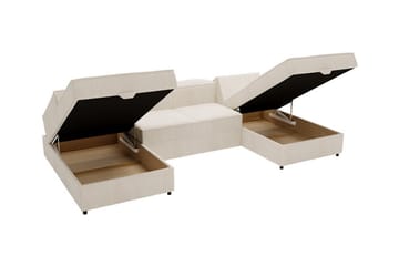 4-seters Hjørnesovesofa Knocklong - Beige - Møbler - Sofaer - Sovesofaer - Hjørnesovesofa
