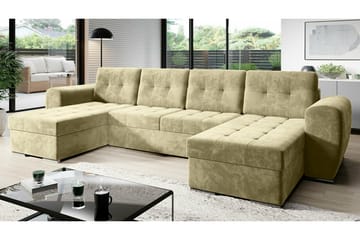 4-seters Hjørnesovesofa Listowel - Beige - Møbler - Sofaer - Sovesofaer - Sovesofa divan