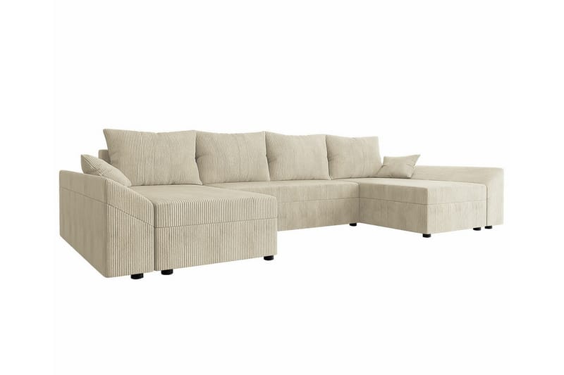 4-seters Hjørnesovesofa Midfeld - Beige - Hjørnesovesofa