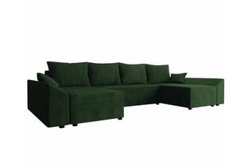4-seters Hjørnesovesofa Midfeld - Mørkegrønn - Møbler - Sofaer - Sovesofaer - U sovesofa