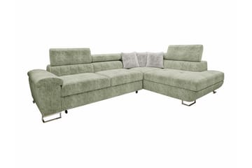 4-seters Hjørnesovesofa Reginia - Lysegrønn - Møbler - Sofaer - Sovesofaer - Langsgående sovesofa