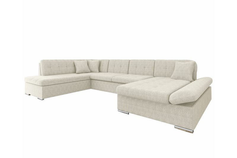 4-seters Hjørnesovesofa Zumar - Beige - Hjørnesovesofa