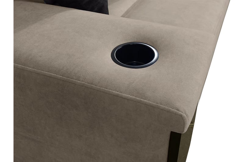 4-seters Sovesofa Høyre - Beige - Møbler - Sofaer - Sovesofaer - Hjørnesovesofa