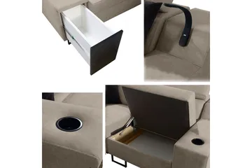 4-seters Sovesofa Venstre - Grønn - Møbler - Sofaer - Sovesofaer - Hjørnesovesofa