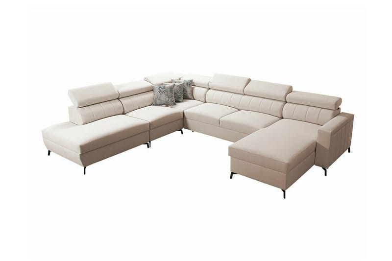 5-seters Hjørnesovesofa Galbally - Beige - Hjørnesovesofa