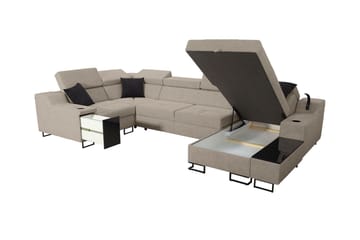 5-seters Sovesofa Høyre - Rosa - Møbler - Sofaer - Sovesofaer - Hjørnesovesofa