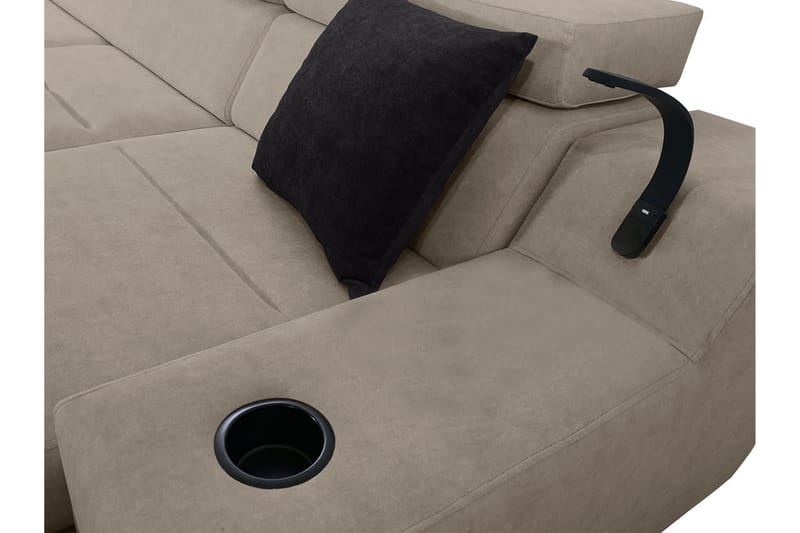 5-seters Sovesofa Venstre - Beige - Møbler - Sofaer - Sovesofaer - Hjørnesovesofa
