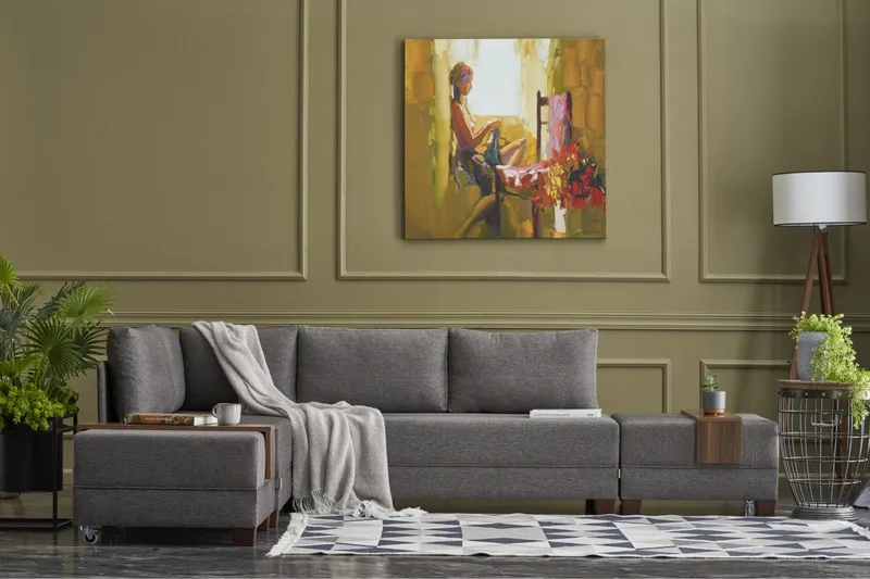 Algeria Sovesofa Venstre - Grå - Møbler - Sofaer - Sovesofaer - Hjørnesovesofa