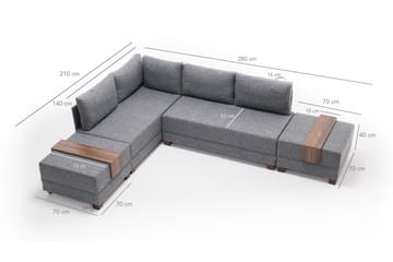 Algeria Sovesofa Venstre - Møbler - Sofaer - Sovesofaer - Hjørnesovesofa