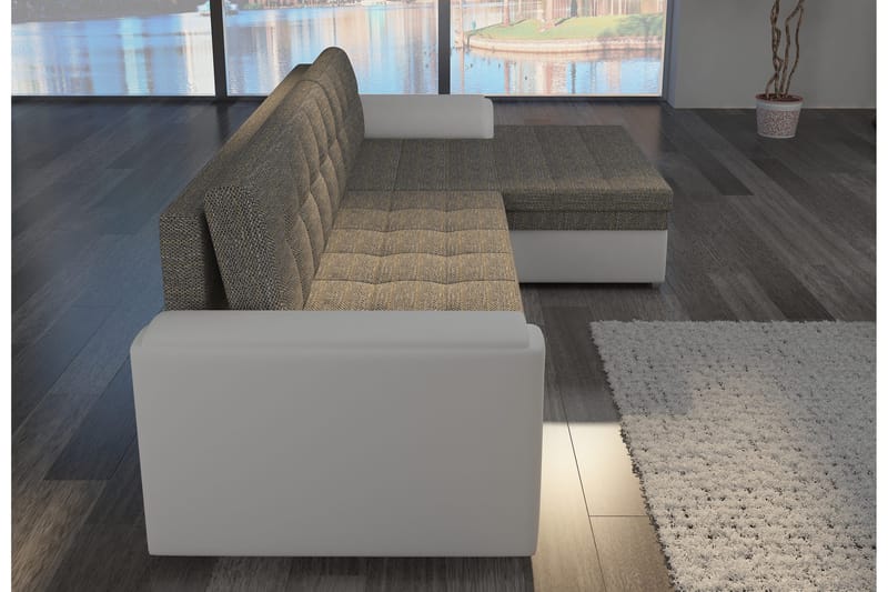 Amerikana Hjørnesovesofa med Divan - Svart - Møbler - Sofaer - Sovesofaer - Hjørnesovesofa