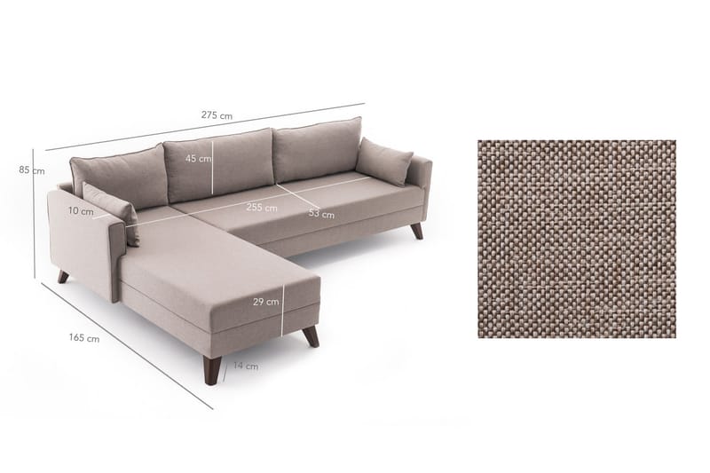 Antigua Divansofa Venstre - Møbler - Sofaer - Sovesofaer - Hjørnesovesofa