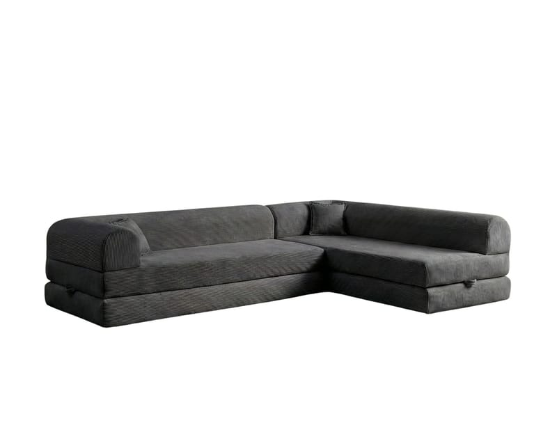 Hjørnesovesofa Atelier Del Sofa Legom Eco (280 x 90 x 25 cm) Antrasitt
