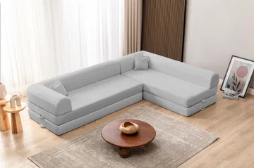 Hjørnesovesofa Atelier Del Sofa Legom Eco (280 x 90 x 25 cm) Lysegrå - Møbler - Sofaer - Sovesofaer - Langsgående sovesofa