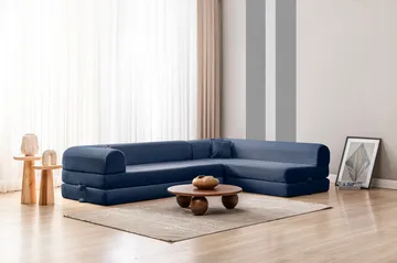 Hjørnesovesofa Atelier Del Sofa Legom Eco (280 x 90 x 25 cm) Marineblå - Møbler - Sofaer - Sovesofaer - Langsgående sovesofa