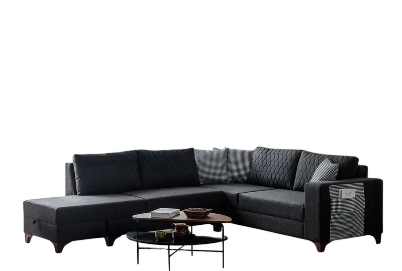 Hjørnesovesofa Atelier Del Sofa Loft Venstre (230 x 90 x 150 cm) Antrasitt, Antrasitt