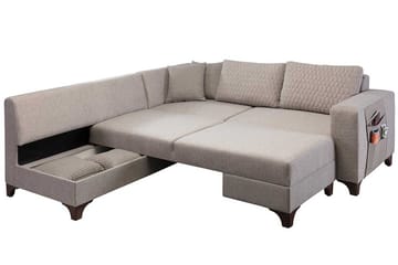 Hjørnesovesofa Atelier Del Sofa Loft Venstre (230 x 90 x 150 cm) Krem - Krem - Møbler - Sofaer - Sovesofaer - Hjørnesovesofa