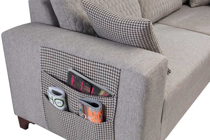Hjørnesovesofa Atelier Del Sofa Loft Venstre (230 x 90 x 150 cm) Krem - Krem - Møbler - Sofaer - Sovesofaer - Hjørnesovesofa