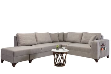 Hjørnesovesofa Atelier Del Sofa Loft Venstre (230 x 90 x 150 cm) Krem - Krem - Møbler - Sofaer - Sovesofaer - Hjørnesovesofa