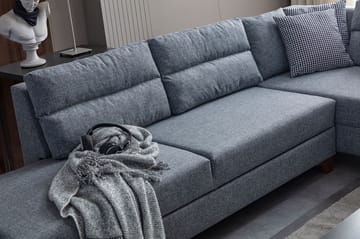 Hjørnesovesofa Atelier Del Sofa T-Loft Høyre (230 x 90 x 150 cm) Grå - Grå - Møbler - Sofaer - Sovesofaer - Hjørnesovesofa
