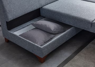 Hjørnesovesofa Atelier Del Sofa T-Loft Høyre (230 x 90 x 150 cm) Grå - Grå - Møbler - Sofaer - Sovesofaer - Hjørnesovesofa