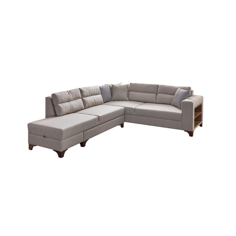 Hjørnesovesofa Atelier Del Sofa T-Loft Høyre (230 x 90 x 150 cm) Krem - Krem - Møbler - Sofaer - Sovesofaer - Hjørnesovesofa