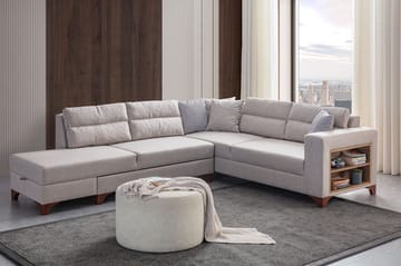 Hjørnesovesofa Atelier Del Sofa T-Loft Høyre (230 x 90 x 150 cm) Krem - Krem - Møbler - Sofaer - Sovesofaer - Hjørnesovesofa