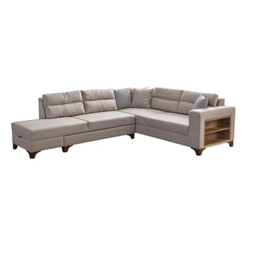 Hjørnesovesofa Atelier Del Sofa T-Loft Høyre (230 x 90 x 150 cm) Krem - Krem - Møbler - Sofaer - Sovesofaer - Hjørnesovesofa