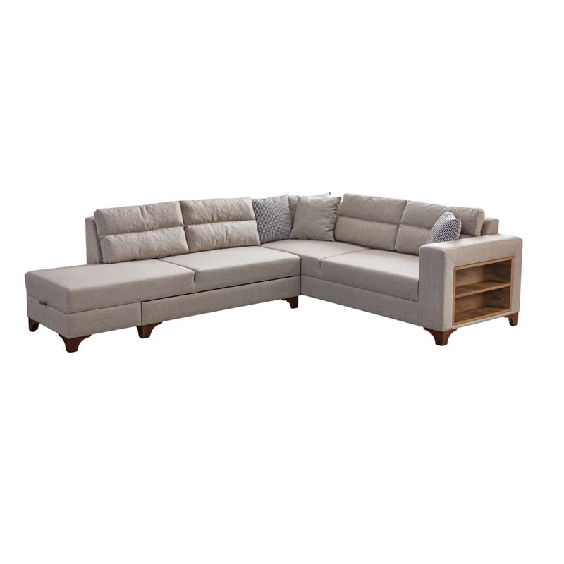Hjørnesovesofa Atelier Del Sofa T-Loft Høyre (230 x 90 x 150 cm) Krem - Krem - Møbler - Sofaer - Sovesofaer - Hjørnesovesofa