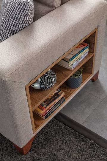 Hjørnesovesofa Atelier Del Sofa T-Loft Høyre (230 x 90 x 150 cm) Krem - Krem - Møbler - Sofaer - Sovesofaer - Hjørnesovesofa