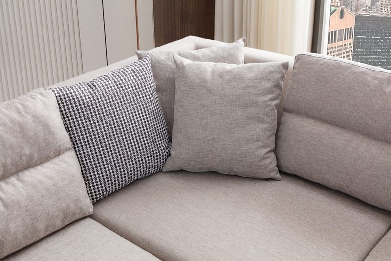 Hjørnesovesofa Atelier Del Sofa T-Loft Høyre (230 x 90 x 150 cm) Krem - Krem - Møbler - Sofaer - Sovesofaer - Hjørnesovesofa