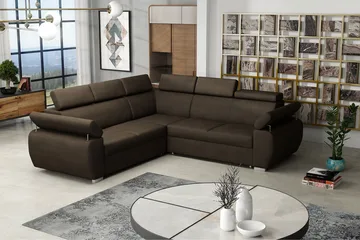 Boston Hjørnesofa - Brun - Møbler - Sofaer - Sovesofaer - Hjørnesovesofa