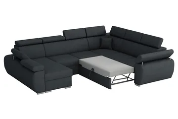 Boston Hjørnesofa Høyre - Svart - Møbler - Sofaer - Sovesofaer - Hjørnesovesofa