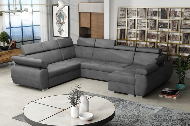 Boston Hjørnesofa Høyre - Svart - Møbler - Sofaer - Sovesofaer - Hjørnesovesofa