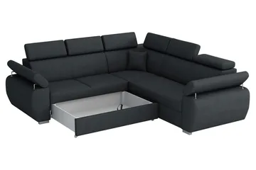 Boston Hjørnesofa - Svart - Møbler - Sofaer - Sovesofaer - Hjørnesovesofa
