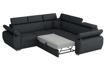 Boston Hjørnesofa - Svart - Møbler - Sofaer - Sovesofaer - Hjørnesovesofa