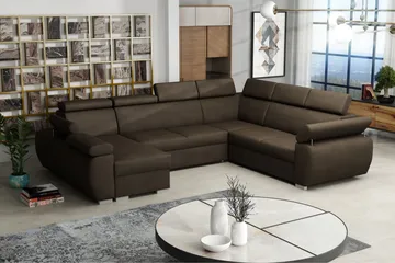 Boston Hjørnesofa Venstre - Brun - Møbler - Sofaer - Sovesofaer - Hjørnesovesofa