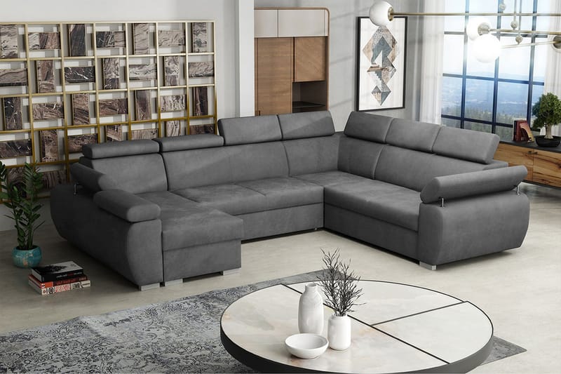 Boston Hjørnesofa Venstre - Svart - Møbler - Sofaer - Sovesofaer - Hjørnesovesofa