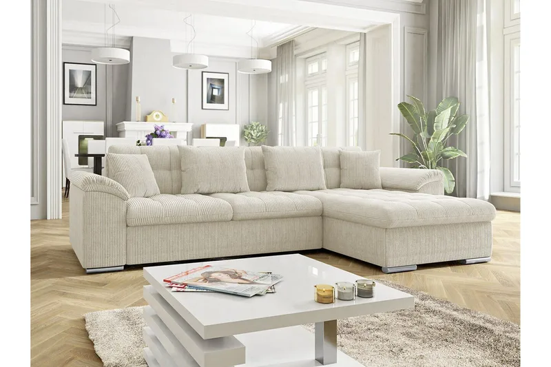 Camior 3-sits Hörnbäddsoffa beige - Møbler - Sofaer - Sovesofaer - Sovesofa divan