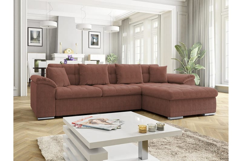 Camior 3-sits Hörnbäddsoffa Brown - Møbler - Sofaer - Sovesofaer - Hjørnesovesofa
